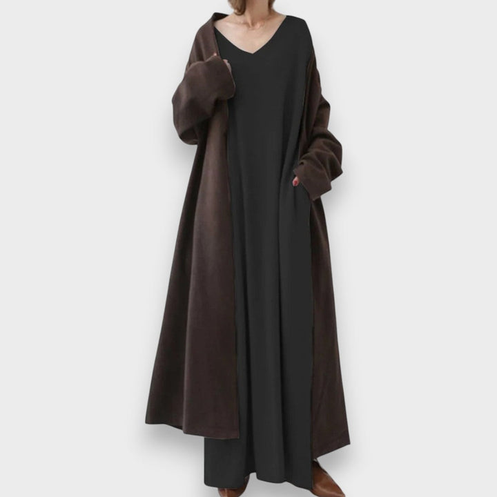 Estelle | Elegant Casual Dress with V-Neck