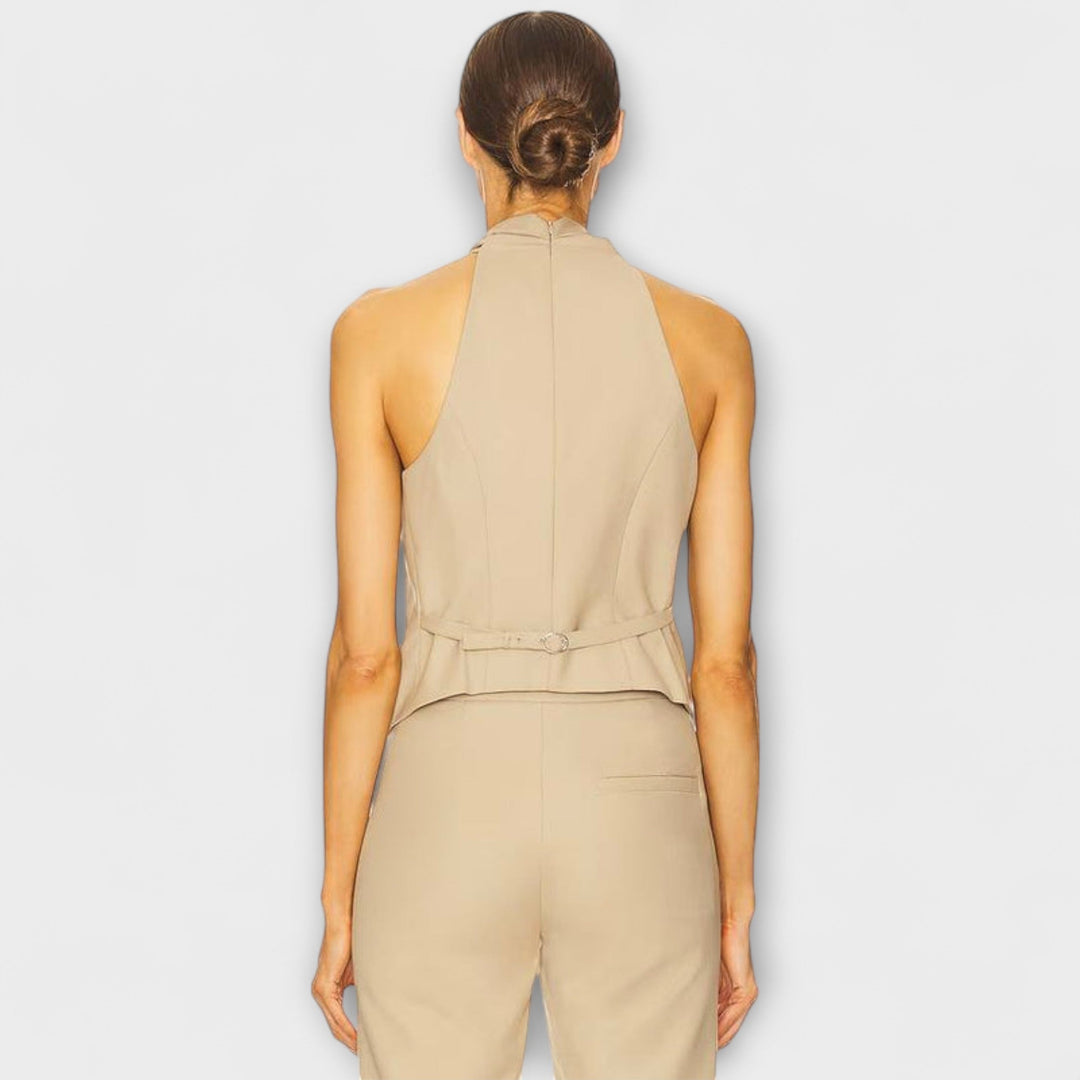 June – Crisscross Halter Neck Tank Top