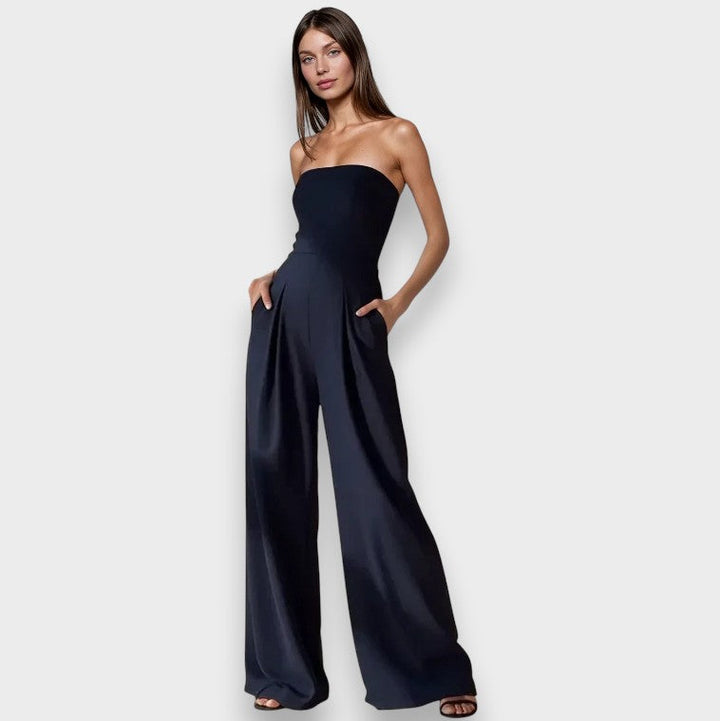 Elke | Strapless Jumpsuit with Wide Legs