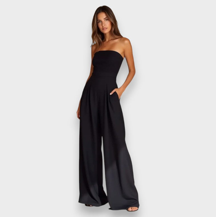 Elke | Strapless Jumpsuit with Wide Legs